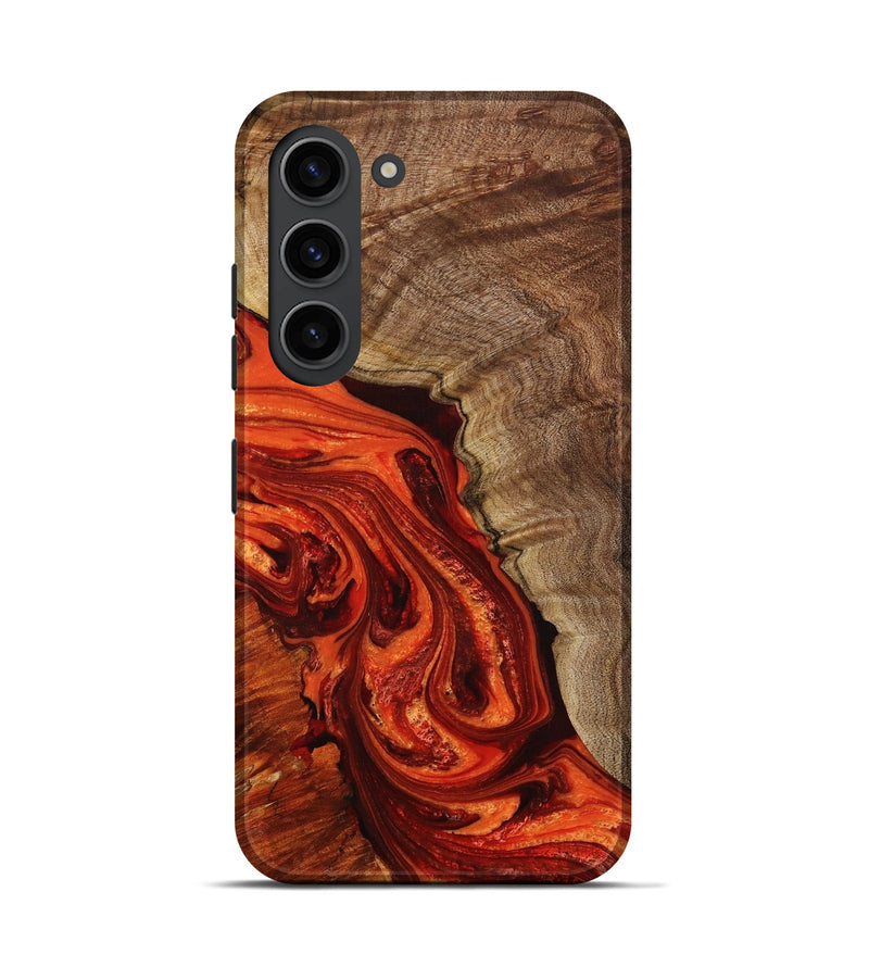 Galaxy S23 Wood+Resin Live Edge Phone Case - Ember (Red, 649159)