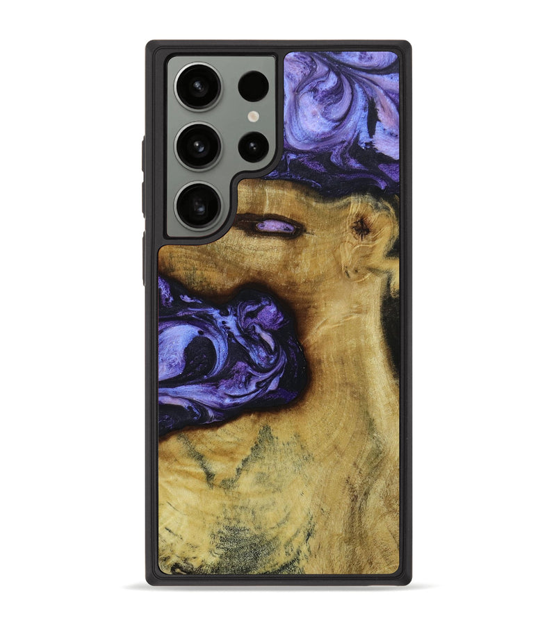 Galaxy S23 Ultra Wood+Resin Phone Case - Vanessa (Purple, 649204)