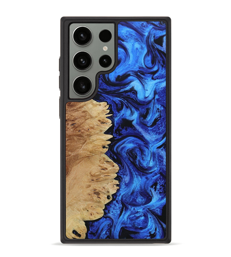 Galaxy S23 Ultra Wood+Resin Phone Case - Chandler (Blue, 649219)