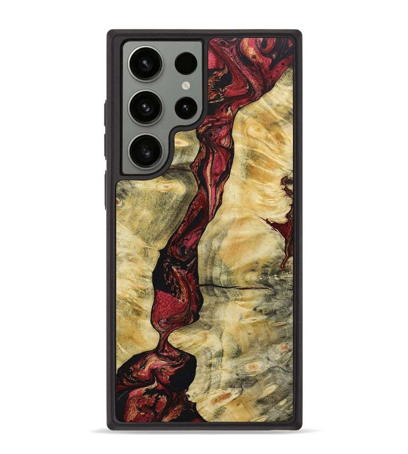 Galaxy S23 Ultra Wood+Resin Phone Case - Chester (Red, 649242)