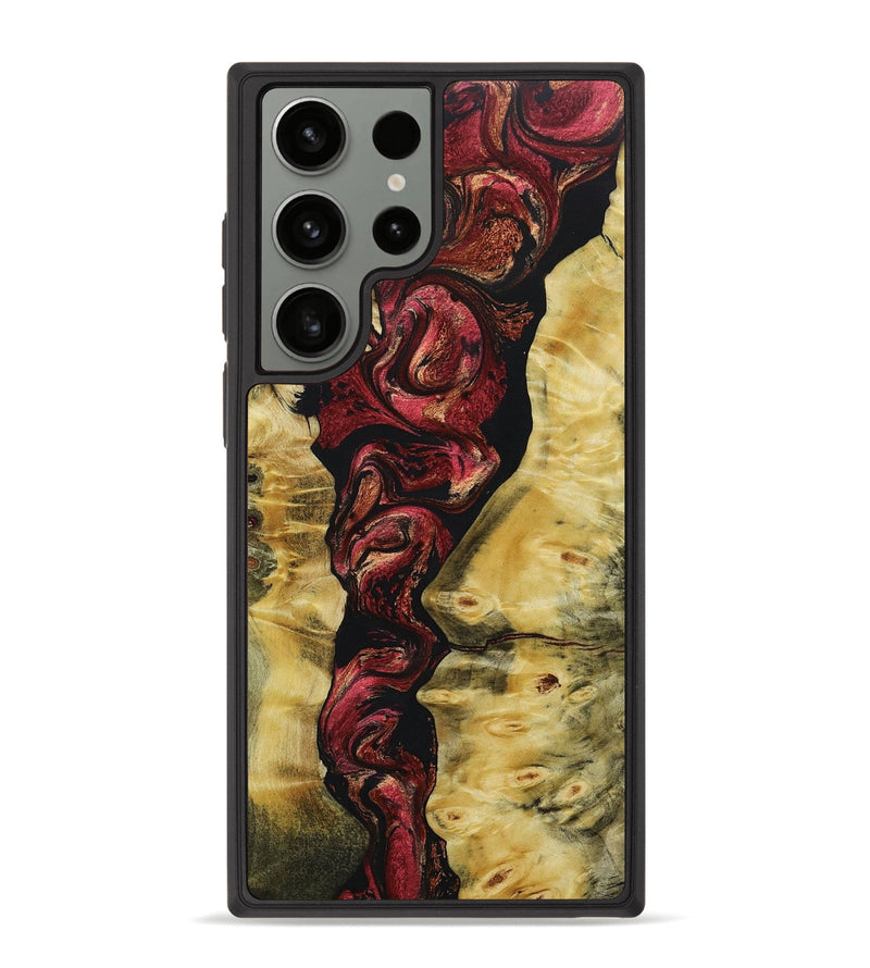 Galaxy S23 Ultra Wood+Resin Phone Case - Judy (Red, 649281)
