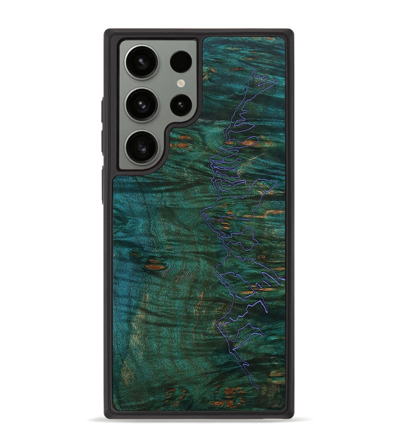Galaxy S23 Ultra Wood+Resin Phone Case - Barrett (Wood Burl, 649303)