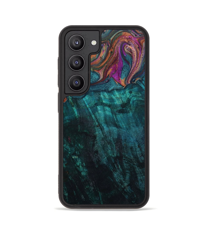 Galaxy S23 Wood+Resin Phone Case - Casey (Green, 649434)