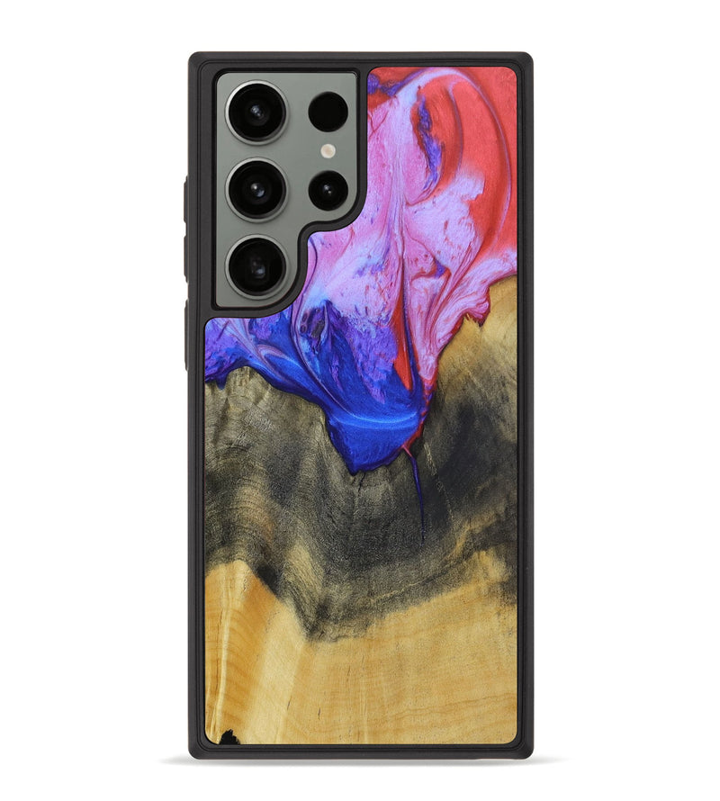 Galaxy S23 Ultra Wood+Resin Phone Case - Nikolas (Blue, 649456)