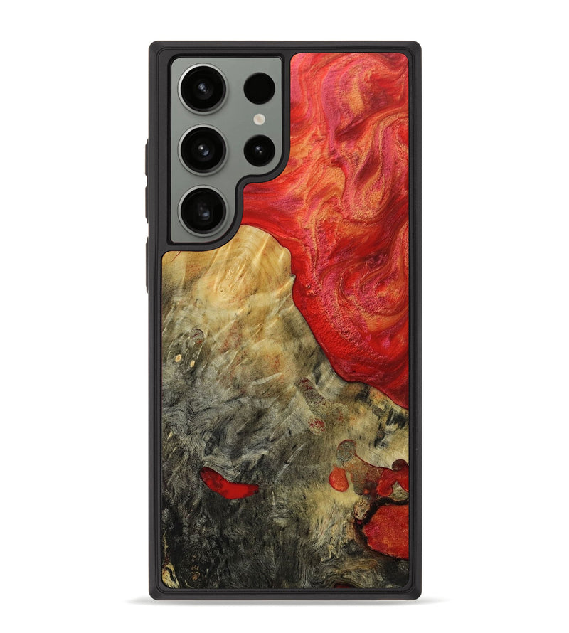 Galaxy S23 Ultra Wood+Resin Phone Case - Harold (Red, 649467)