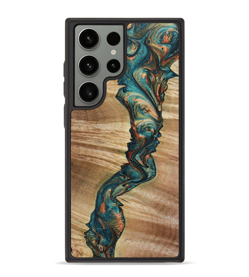 Galaxy S23 Ultra Wood+Resin Phone Case - Colson (Green, 649481)