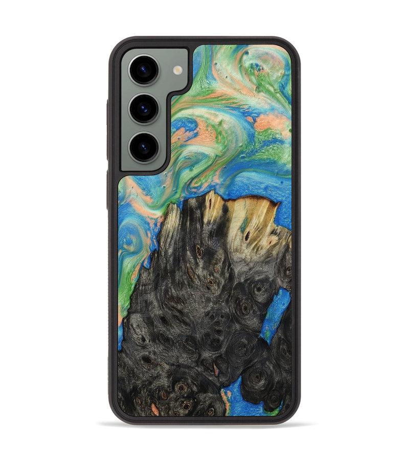 Galaxy S23 Plus Wood+Resin Phone Case - Amina (Blue, 649482)
