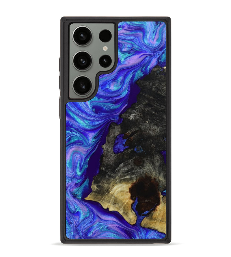 Galaxy S23 Ultra Wood+Resin Phone Case - Maci (Purple, 649486)