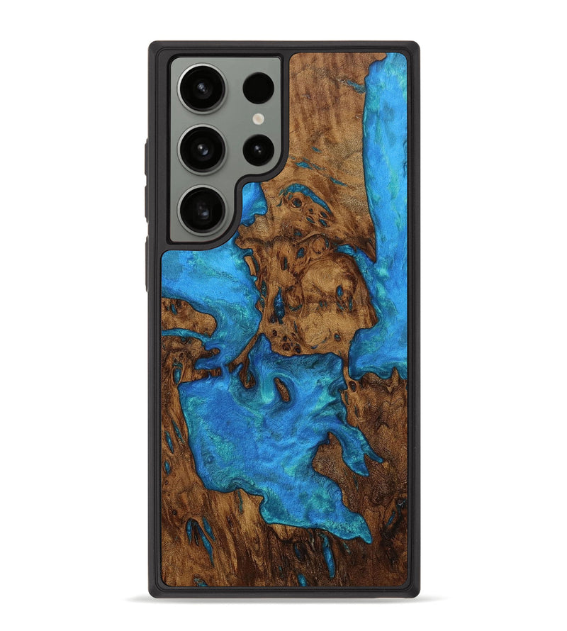 Galaxy S23 Ultra Wood+Resin Phone Case - Catalina (Blue, 649491)
