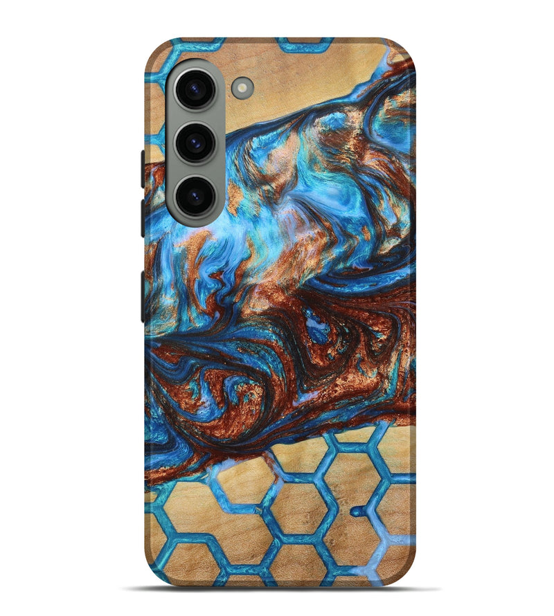 Galaxy S23 Plus Wood+Resin Live Edge Phone Case - Ellen (Pattern, 649539)