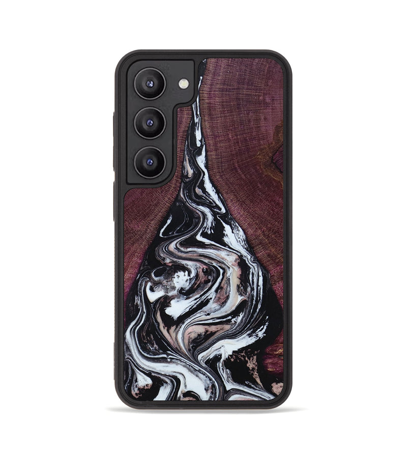 Galaxy S23 Wood+Resin Phone Case - Mckenzie (Black & White, 649557)