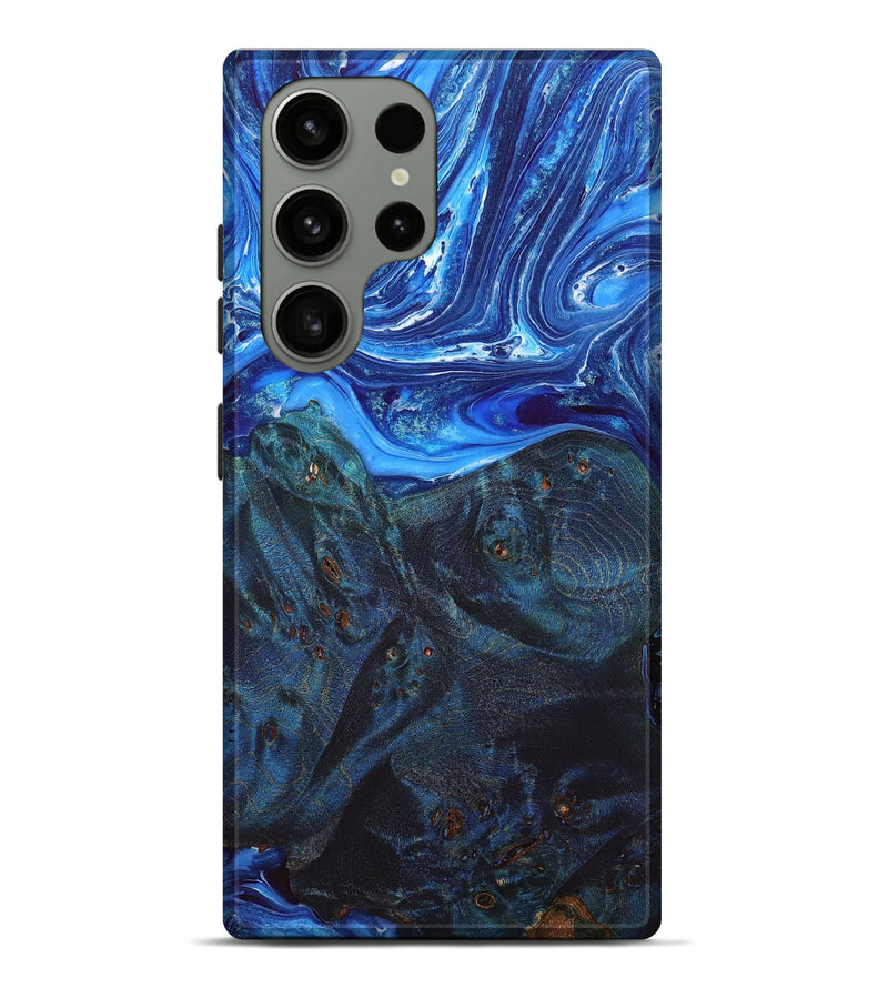 Galaxy S23 Ultra Wood+Resin Live Edge Phone Case - Abel (Blue, 649594)
