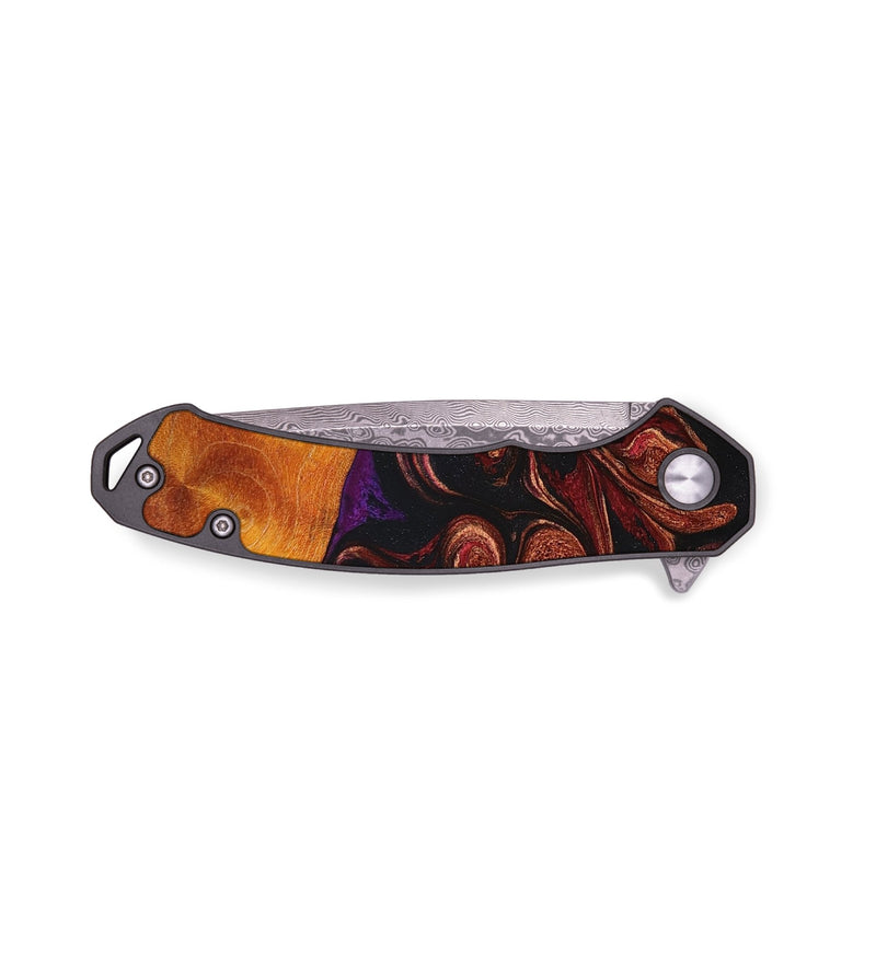 EDC Wood+Resin Pocket Knife - Ashlyn (Red, 649692)