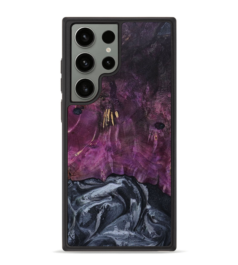 Galaxy S23 Ultra Wood+Resin Phone Case - Fredrick (Gunmetal, 649736)