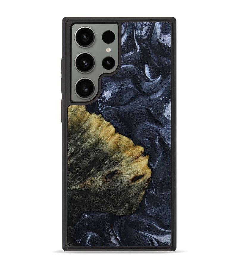 Galaxy S23 Ultra Wood+Resin Phone Case - Jett (Gunmetal, 649859)