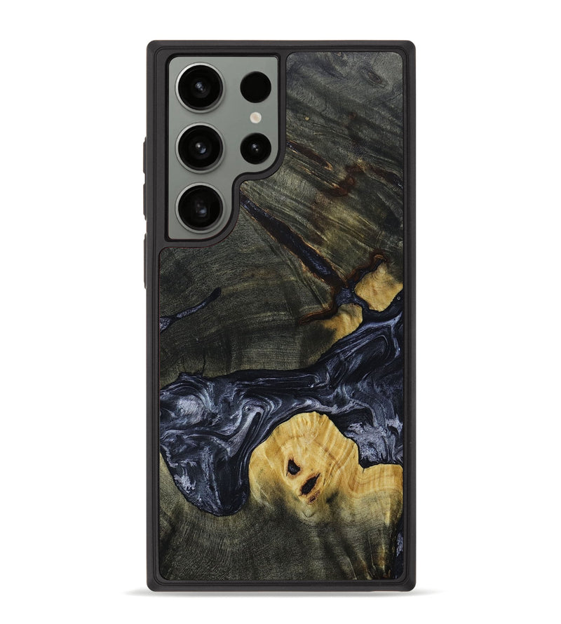 Galaxy S23 Ultra Wood+Resin Phone Case - Emilee (Gunmetal, 649883)
