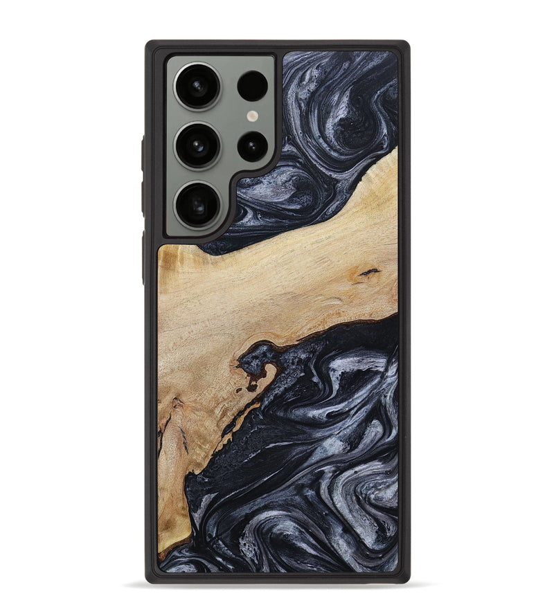Galaxy S23 Ultra Wood+Resin Phone Case - Kristina (Gunmetal, 649888)