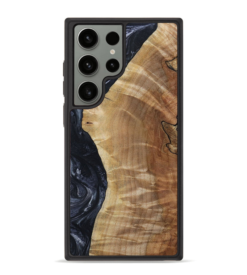 Galaxy S23 Ultra Wood+Resin Phone Case - Emily (Gunmetal, 649896)