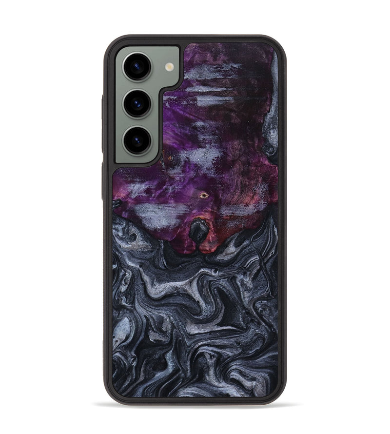 Galaxy S23 Plus Wood+Resin Phone Case - Leanne (Gunmetal, 649919)