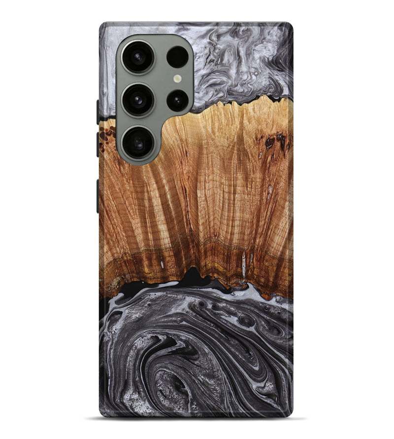 Galaxy S23 Ultra Wood+Resin Live Edge Phone Case - Ted (Gunmetal, 649946)
