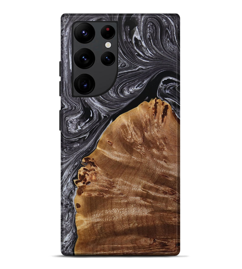 Galaxy S22 Ultra Wood+Resin Live Edge Phone Case - Shari (Gunmetal, 649948)
