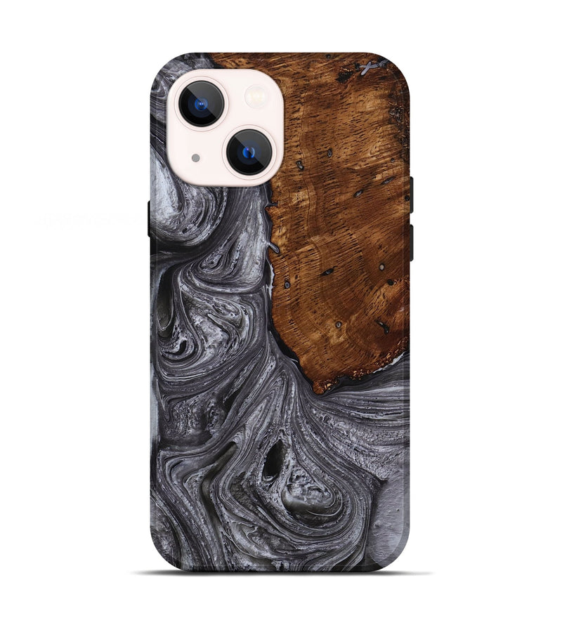 iPhone 13 Wood+Resin Live Edge Phone Case - Audrey (Gunmetal, 649955)