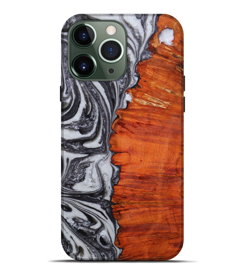 iPhone 13 Pro Max Wood+Resin Live Edge Phone Case - Otto (Gunmetal, 649962)