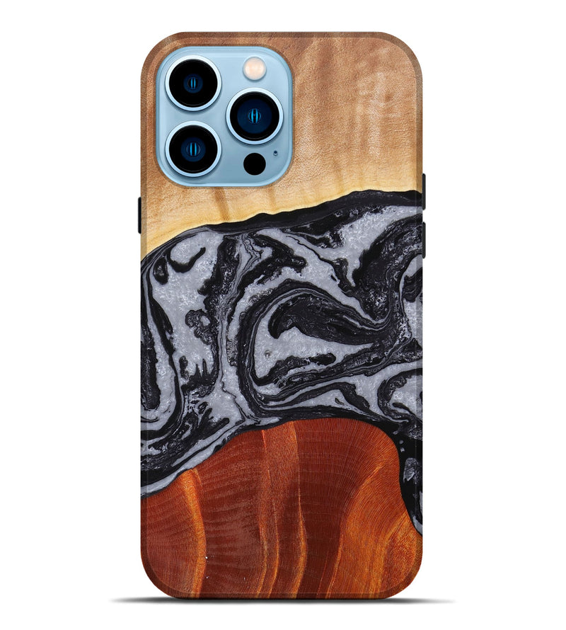 iPhone 14 Pro Max Wood+Resin Live Edge Phone Case - Cole (Gunmetal, 649972)