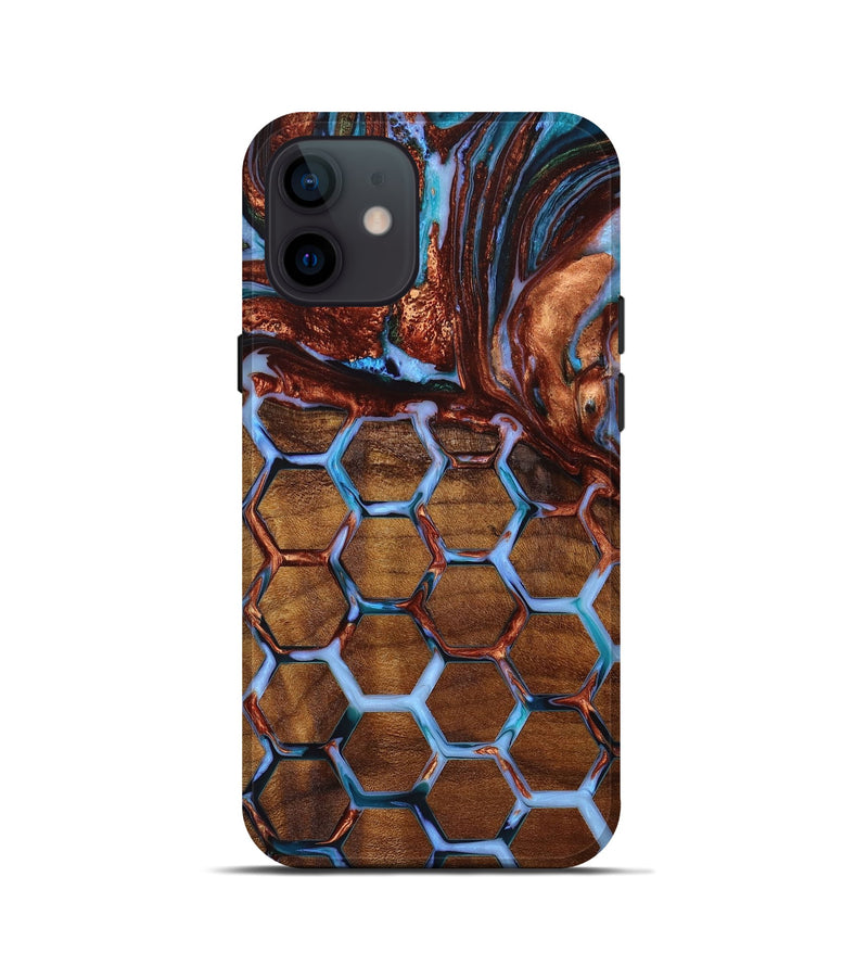 iPhone 12 mini Wood+Resin Live Edge Phone Case - Melba (Pattern, 649977)