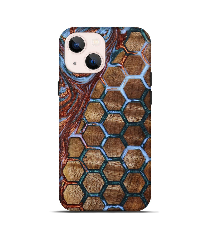 iPhone 13 mini Wood+Resin Live Edge Phone Case - Preston (Pattern, 649979)