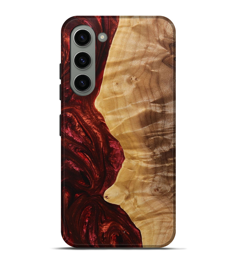 Galaxy S23 Plus Wood+Resin Live Edge Phone Case - Zion (Red, 649988)