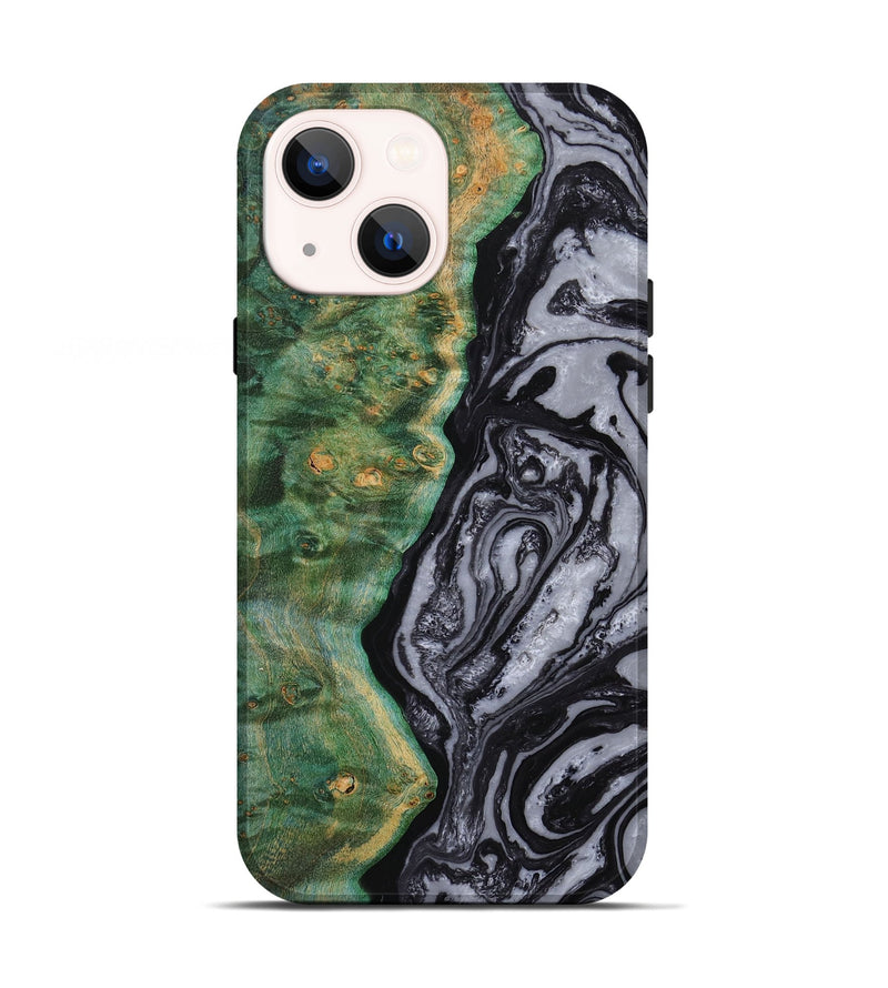 iPhone 13 Wood+Resin Live Edge Phone Case - Bonnie (Gunmetal, 650012)