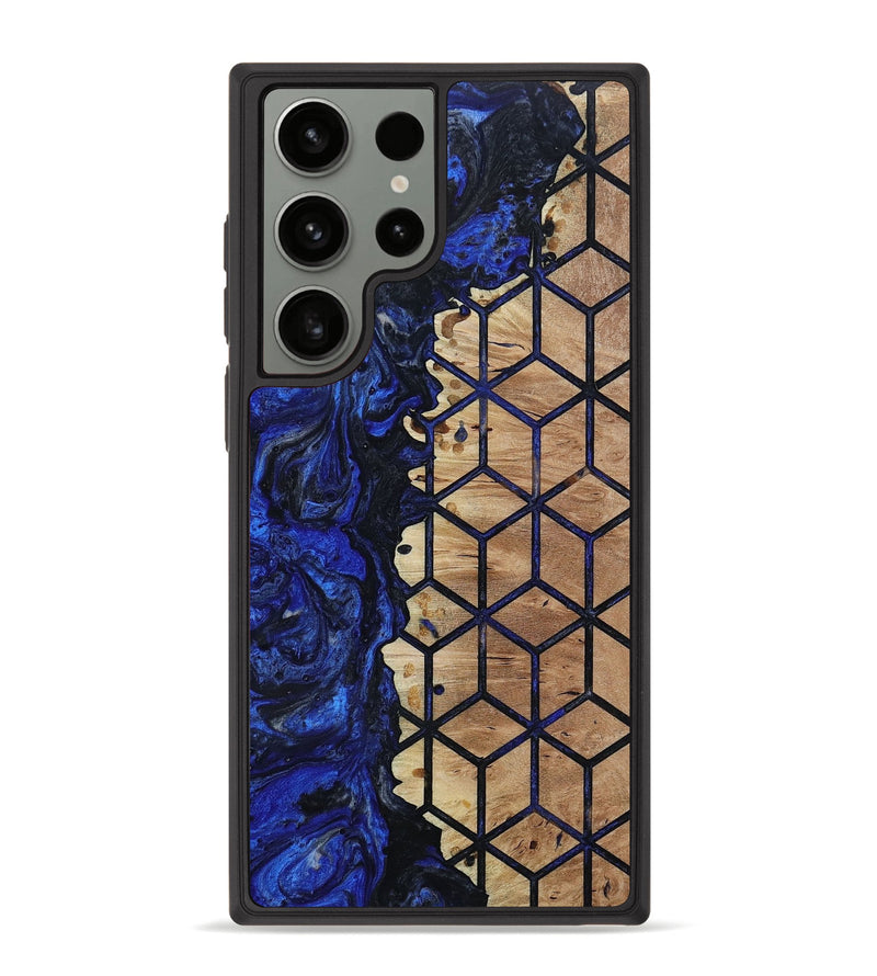 Galaxy S23 Ultra Wood+Resin Phone Case - Opal (Pattern, 650032)
