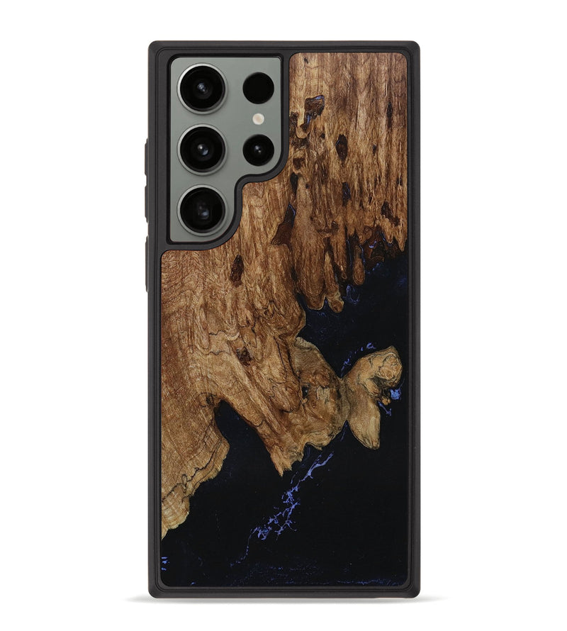 Galaxy S23 Ultra Wood+Resin Phone Case - Killian (Black & White, 650175)