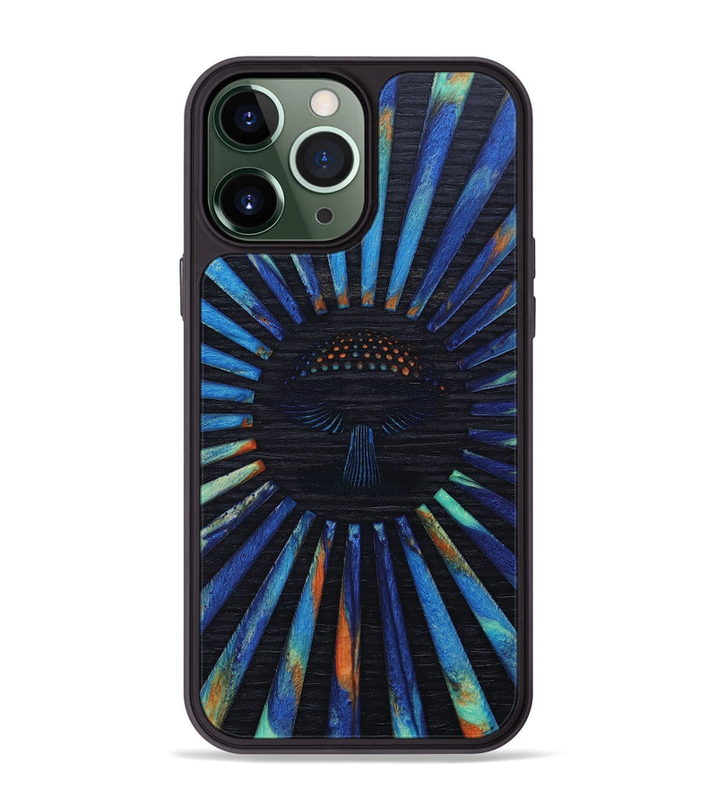 iPhone 13 Pro Max Wood+Resin Phone Case - Malachi (Retro, 650191)