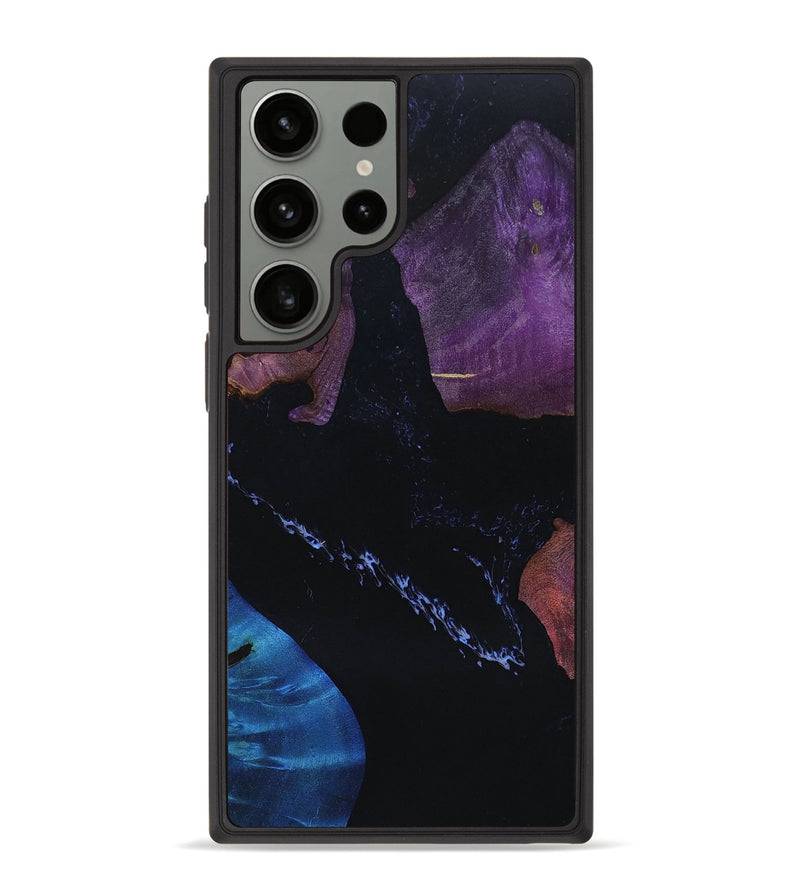 Galaxy S23 Ultra Wood+Resin Phone Case - Terrence (Black & White, 650192)