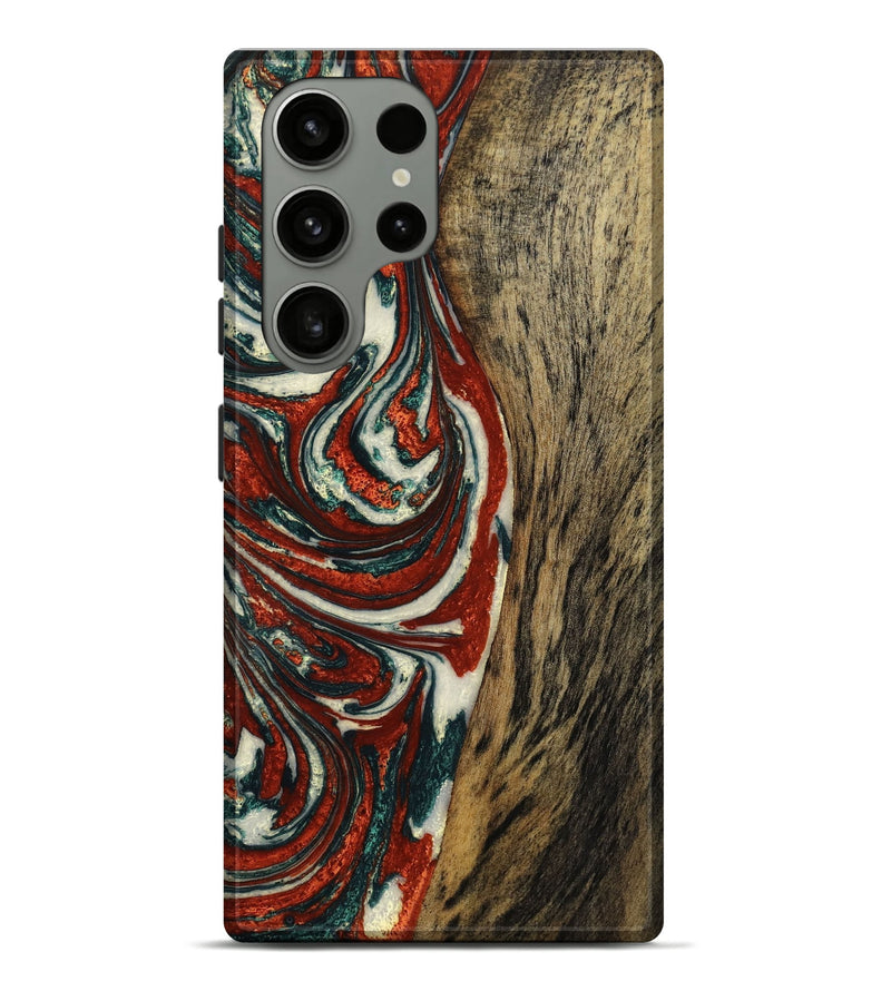 Galaxy S23 Ultra Wood+Resin Live Edge Phone Case - Christopher (Red, 650210)
