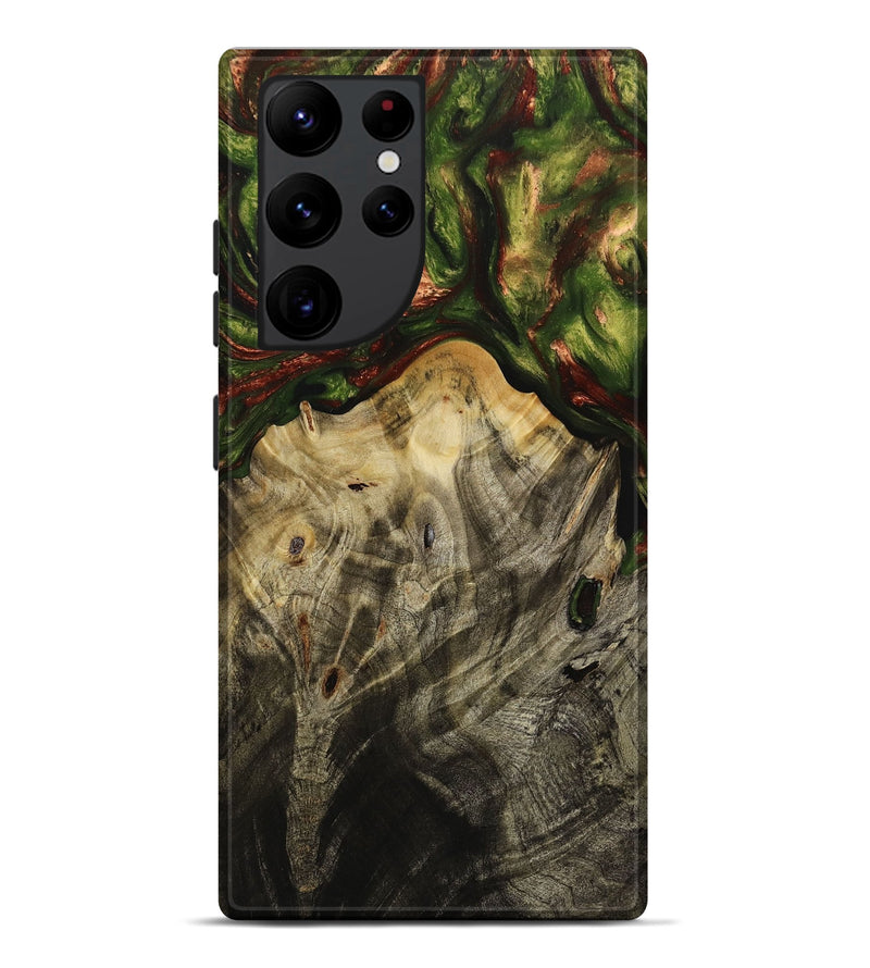 Galaxy S22 Ultra Wood+Resin Live Edge Phone Case - Arthur (Green, 650218)