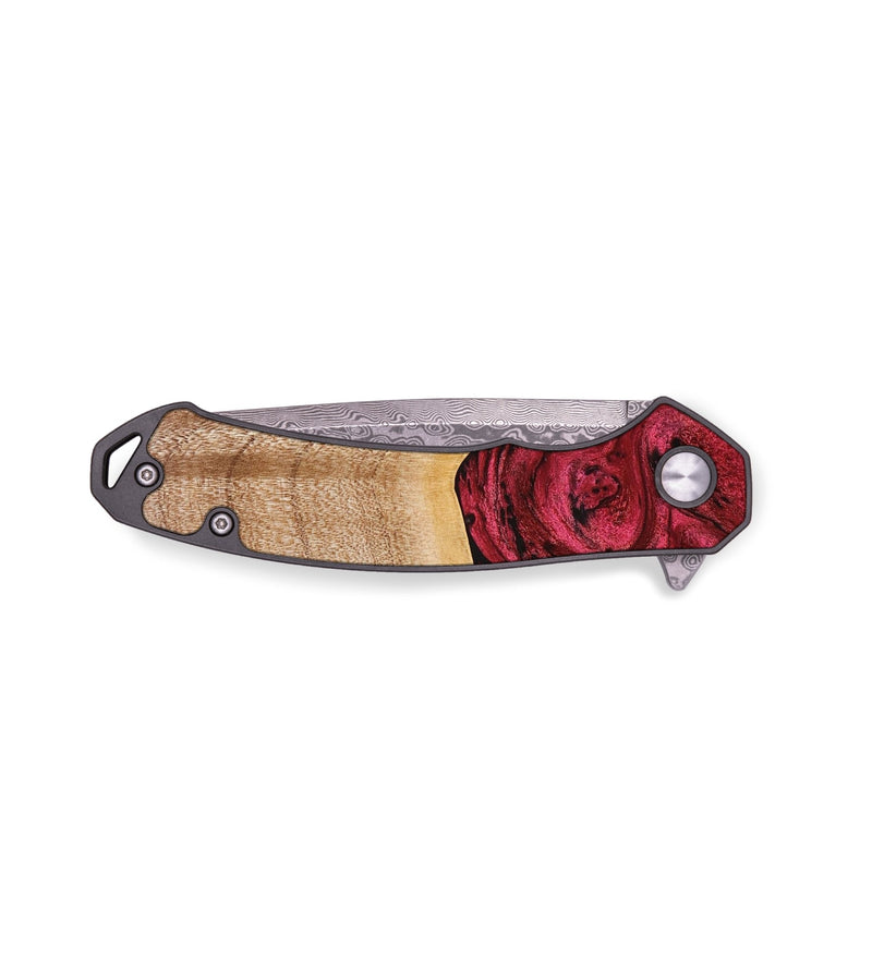 EDC Wood+Resin Pocket Knife - Nadine (Red, 650255)