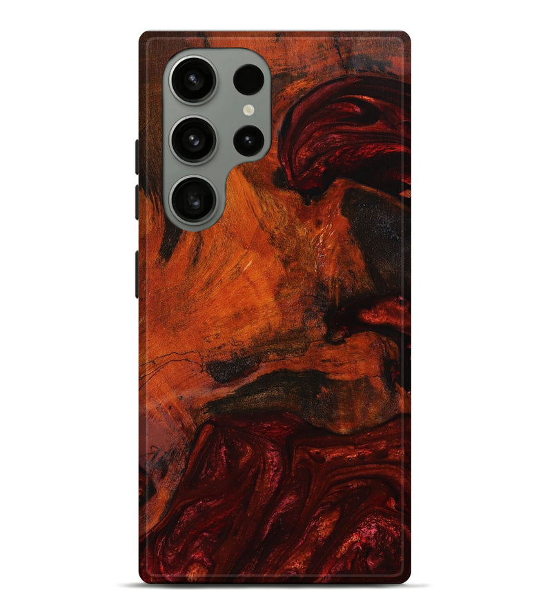 Galaxy S23 Ultra Wood+Resin Live Edge Phone Case - Essie (Red, 650273)