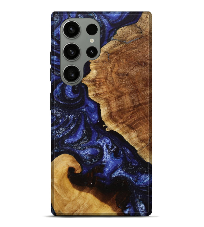 Galaxy S23 Ultra Wood+Resin Live Edge Phone Case - Brody (Blue, 650279)