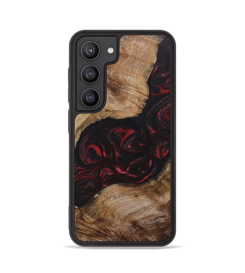 Galaxy S23 Wood+Resin Phone Case - Ty (Red, 650283)
