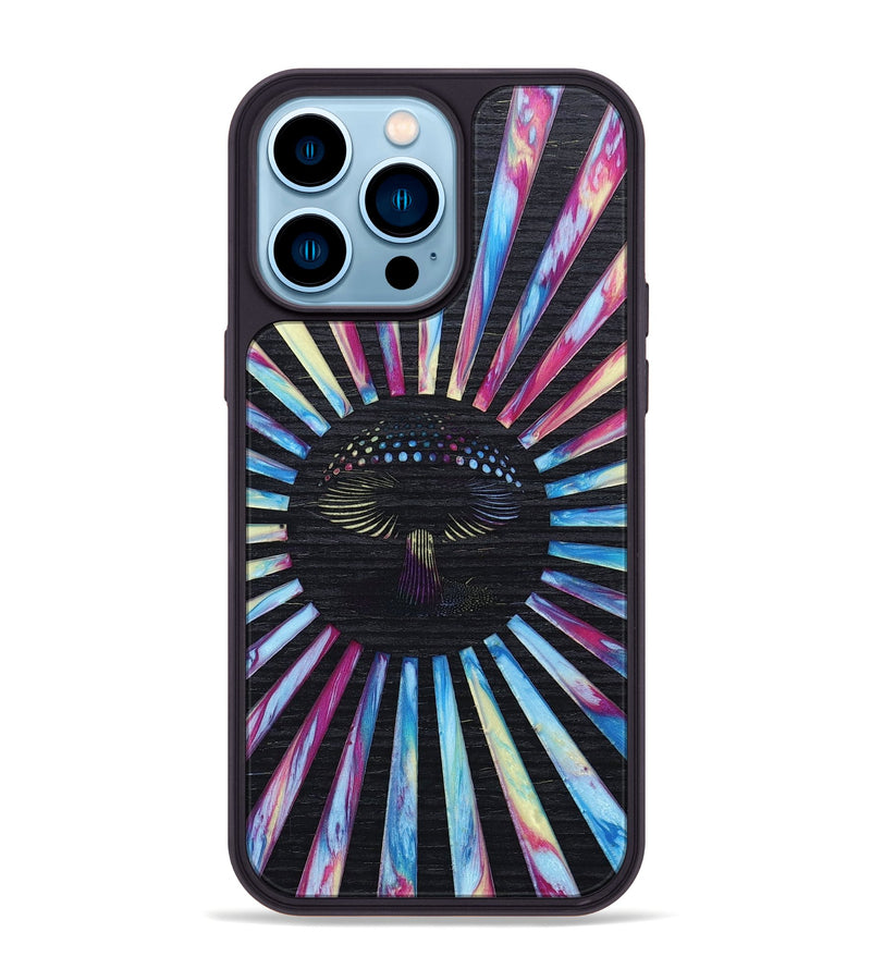 iPhone 14 Pro Max Wood+Resin Phone Case - Kyra (Retro, 650288)