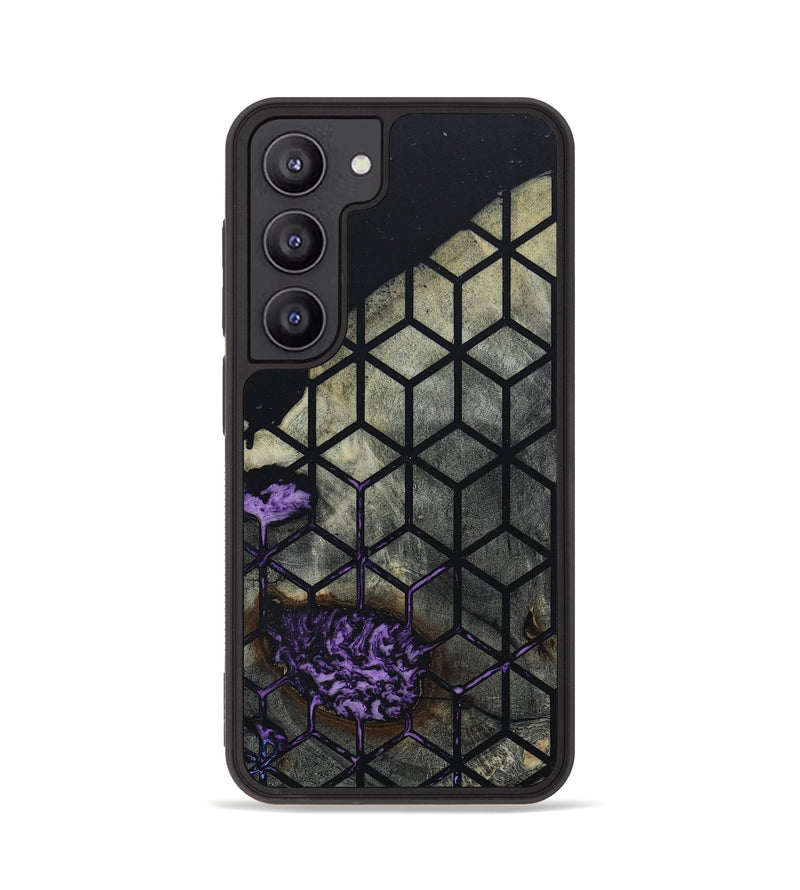 Galaxy S23 Wood+Resin Phone Case - Bernard (Pattern, 650365)