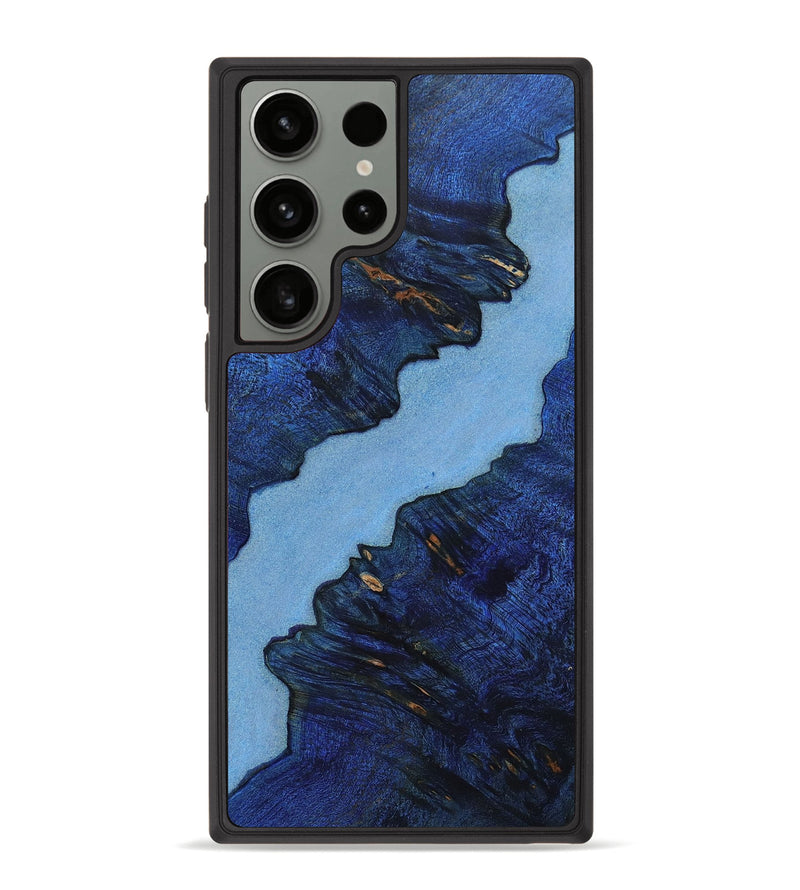 Galaxy S23 Ultra Wood+Resin Phone Case - Patti (Blue, 650369)