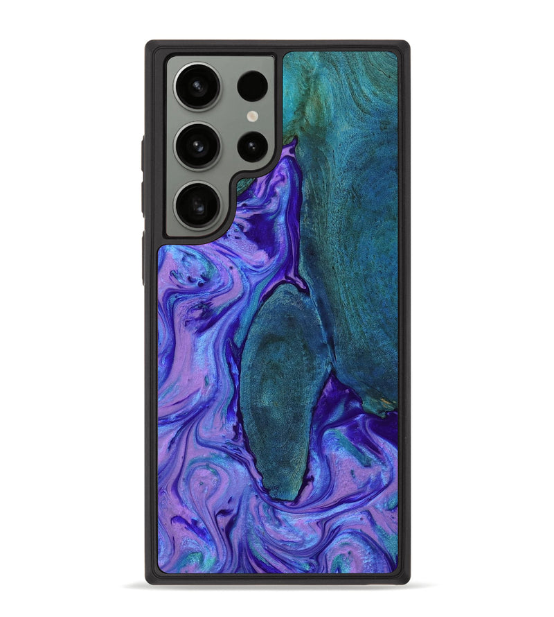 Galaxy S23 Ultra Wood+Resin Phone Case - Leilani (Purple, 650388)