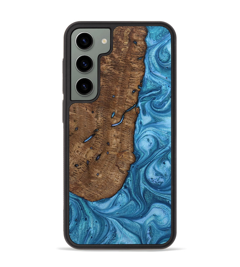 Galaxy S23 Plus Wood+Resin Phone Case - Harper (Blue, 650418)