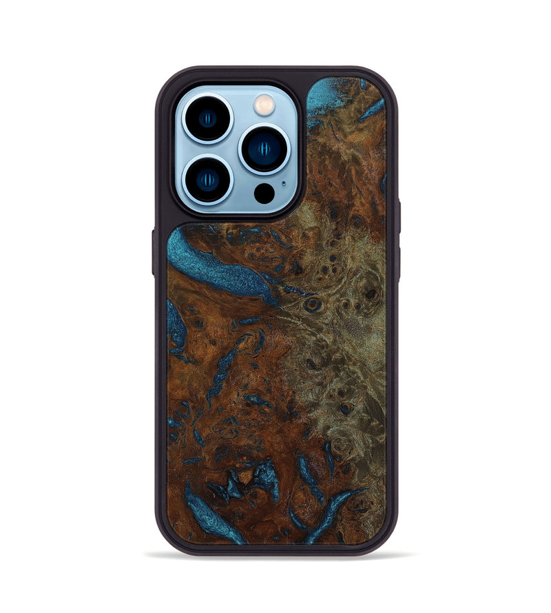 iPhone 14 Pro Wood+Resin Phone Case - Leroy (Wood Burl, 650443)