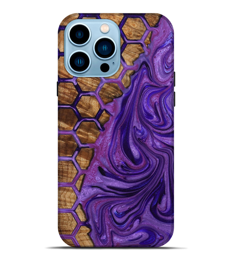 iPhone 14 Pro Max Wood+Resin Live Edge Phone Case - Noel (Pattern, 650484)