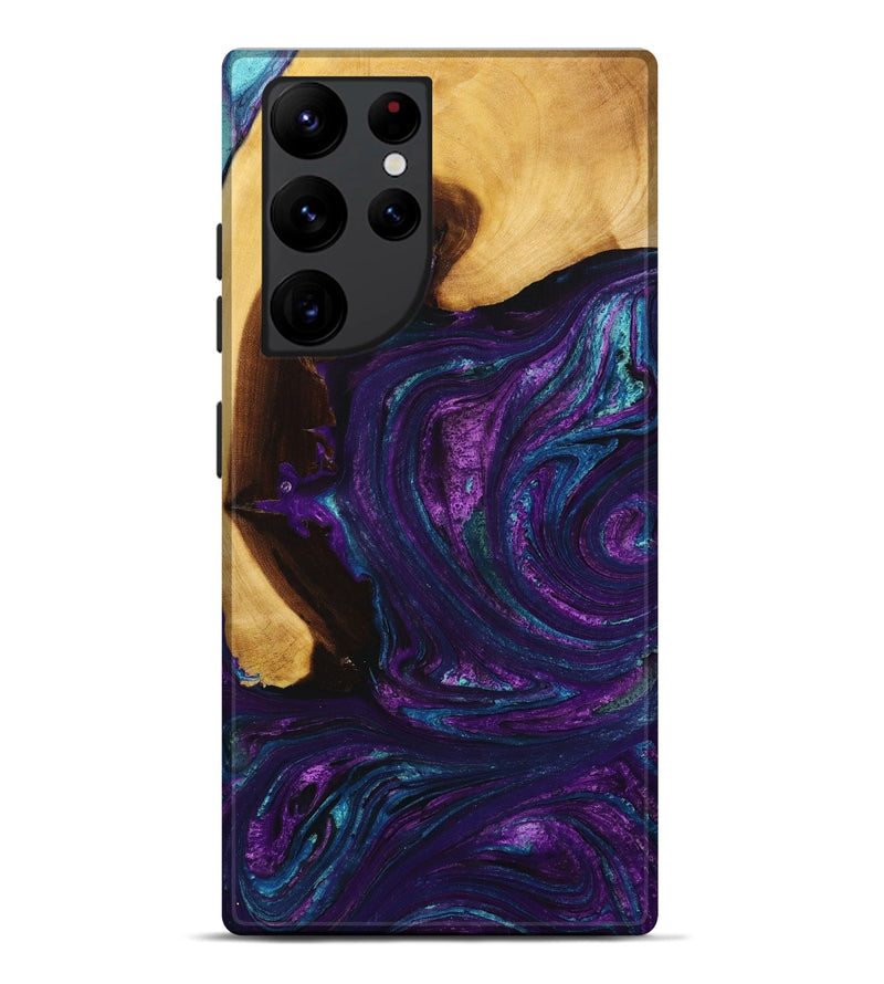 Galaxy S22 Ultra Wood+Resin Live Edge Phone Case - Daleyza (Purple, 650486)